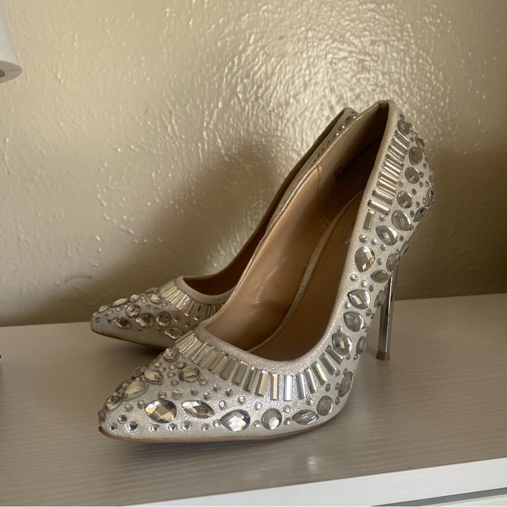 Embellished crystal rhinestone heels